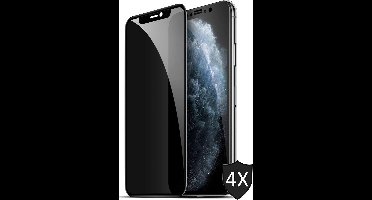 Privacy Screenprotector geschikt voor iPhone 11 / XR - 4x FullGuard Screen Protector
