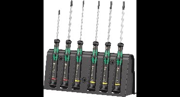 Wera 2035/6 B Schroevendraaierset Elektronica en fijnmechanica 6-delig Plat, Kruiskop Phillips