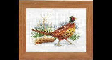 Borduurpakket fazant in de sneeuw telwerk van Vervaco 70.851