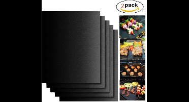 NewAgeDevi - Ovenbeschermers - BBQ Matjes - Grill Mat - BBQ Accessoires - Herbruikbaar en niet-klevend! Set van 2 stuks