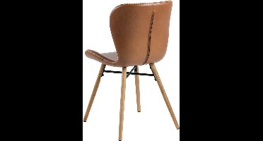 Bendt Eetkamerstoel 'Olle' PU, kleur Cognac