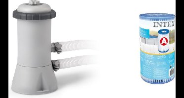 Intex Cartridge Filterpomp 2271 L/uur (12V) – met extra filter type A - bundelpakket