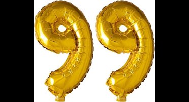 Folieballon nr. 99 Goud 41cm
