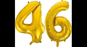 Folieballon nr. 46 Goud 86cm