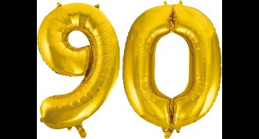 Folieballon nr. 90 Goud 86cm