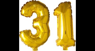 Folieballon nr. 31 Goud 41cm