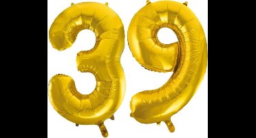 Folieballon nr. 39 Goud 86cm