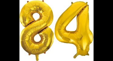 Folieballon nr. 84 Goud 86cm