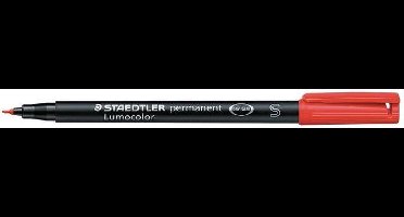 Viltstift Staedtler Lumocolor 313 permanent S rood - 10 stuks