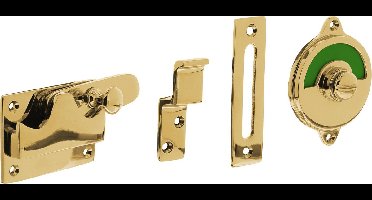 Intersteel WC-overslag vlak rood / groen messing ongelakt