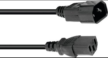 OMNITRONIC Stroomkabel - iec verlengkabel male - female -  3x1.0 5m bk