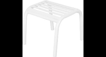 Kruk metaal wit Caravan opstapje, zitje, werkplaats, keuken