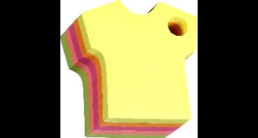 Stick'n kleding Memokubus - 70x70mm - T-shirt Met Pennengat - 400 Sticky Notes