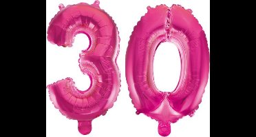 Folieballon 30 jaar roze 41cm
