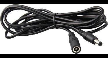 10 meter verlengkabel voor witte led strip of adapter - 5.5 x 2.1cm - Zwart