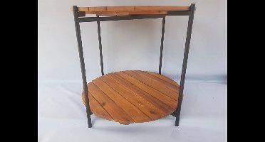 Mica Decorations Aldo bijzettafel Hout,  2 layers H46,5 x D49cm