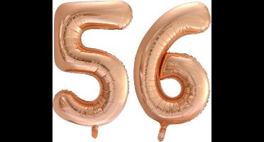 Folieballon nr. 56 Rosé Goud 86cm