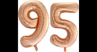 Folieballon nr. 95 Rosé Goud 86cm