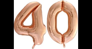 Folieballon nr. 40 Rosé Goud 86cm