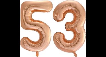 Folieballon nr. 53 Rosé Goud 86cm