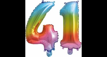 Folieballon nr. 41 Regenboog 86cm