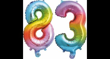 Folieballon nr. 83 Regenboog 86cm