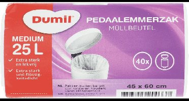 1 rol Afvalzakken/vuilniszakken 25 liter - Extra sterke lekvrije pedaalemmerzakken