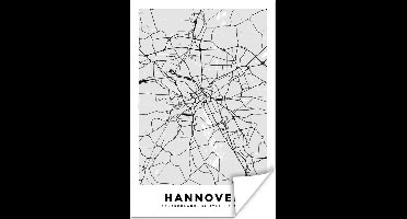 Poster Hannover - Stadskaart - Plattegrond - Duitsland - Kaart - 20x30 cm