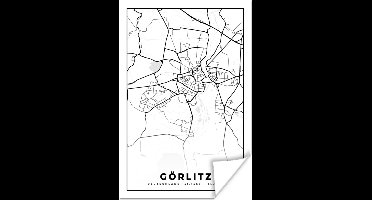 Poster Görlitz - Plattegrond - Kaart - Stadskaart - 20x30 cm
