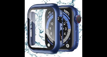 Hoesje Geschikt voor Apple Watch Donkerblauw - watch case 44 mm - apple watch