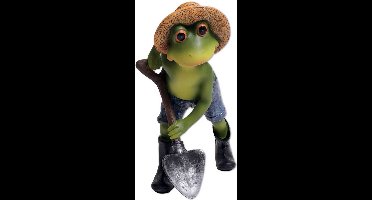 MadDeco - decoratief - beeld - kikker - tuinier - schep