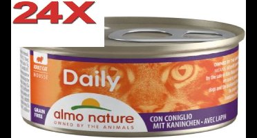 Almo Nature Dailymenu - Kattenvoer Blik - Mousse Konijn - 24x85gr