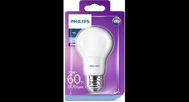 Philips LED E27 - 7.5W (60W) - Daglicht - Niet Dimbaar - 2 stuks