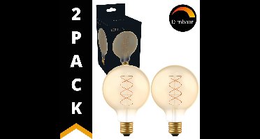 DecoDim LED XL Globe Lamp Goud E27 - Ø 9.5 cm - Dimbaar - Extra warm wit - 3 lampen - Ledlampen