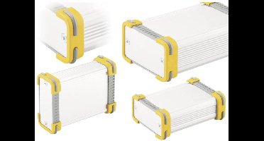 Fischer Elektronik FR 55 25 100 ME 10035341 Profielbehuizing 114 x 63.6 x 33 Aluminium Natuur, Geel 1 stuk(s)