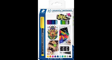 STAEDTLER Lumocolor permanent pen M 317 - etui met 10 kleuren