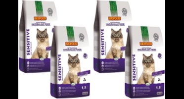 4x Biofood Premium Sensitive Coat/Stomach - Kattenvoeding - 1.5kg