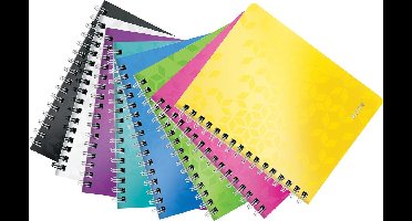 Leitz WOW schrift ft A5, geruit 5 mm, geassorteerde kleuren 6 stuks