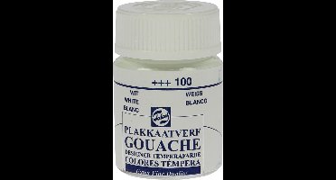 Talens plakkaatverf Extra Fijn flacon van 16 ml, wit 10 stuks