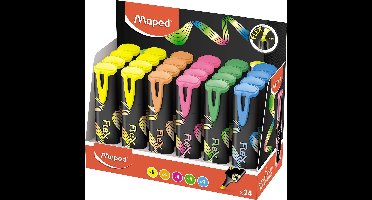 Maped Fluo'Peps Flex markeerstift, assorti, display van 24 stuks