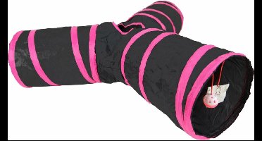 Boon Speeltunnel Nylon Y-Model Zwart - Roze 85 x 25 cm