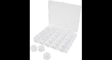 Creotime Naaimachine Spoelen Transparant 19 Cm 15 Stuks