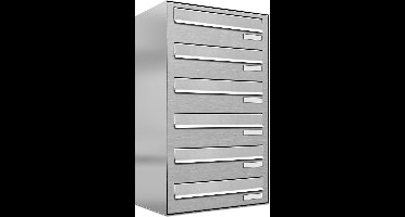 Brulo - brievenbus - inbouw - 6 adresssen - RVS - Brievenbussysteem