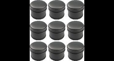 12x GS deurstopper mat zwart 1,1kg - Voor binnen en buiten - Deurbuffer Ø9 x 8 cm