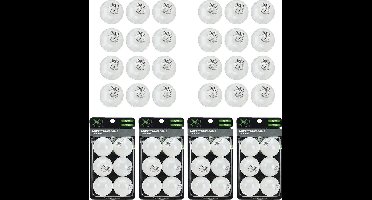 XQMax - Tafeltennisballen - 3 Sterren - 24 Stuks - Wit - tafeltennis ballen