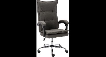 vidaXL - Kantoorstoel - stof - grijs