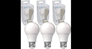 ProLong LED Lamp E27 - Mat - A60 Peertje - 8W (60W) - Koud wit - 3 lampen