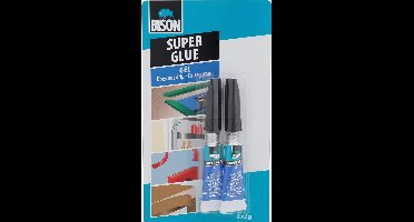 Bison secondelijm - 2x2gram - Met afsluitende draaidop - Druipt niet