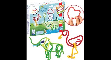 Spaghetteez 70stuks set- flexibele bouwstaafjes- speelgoed 4,5,6,7,8 jaar jongens en meisjes- knutselen meisjes jongens- constructie speelgoed- Montessori speelgoed- educatief speelgoed