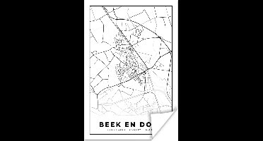 Poster Beek en Donk - Plattegrond - Kaart - Stadskaart - 20x30 cm